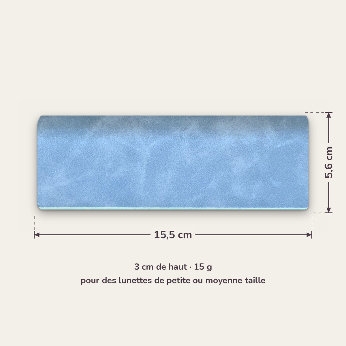 Étui à lunettes marraine personnalisé, gravé — dimensions : 15,5 × 5,6 × 3 cm, pour lunettes de petite ou moyenne taille