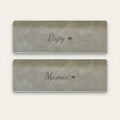 Lot de 2 étuis à lunettes papy et mamie, gravés — Gris — gravure « Papy » et « Mamie »