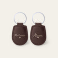 Lot de 2 porte-clés maîtresse et ATSEM, gravés — Chocolat — gravure « Maîtresse » et « Atsem »
