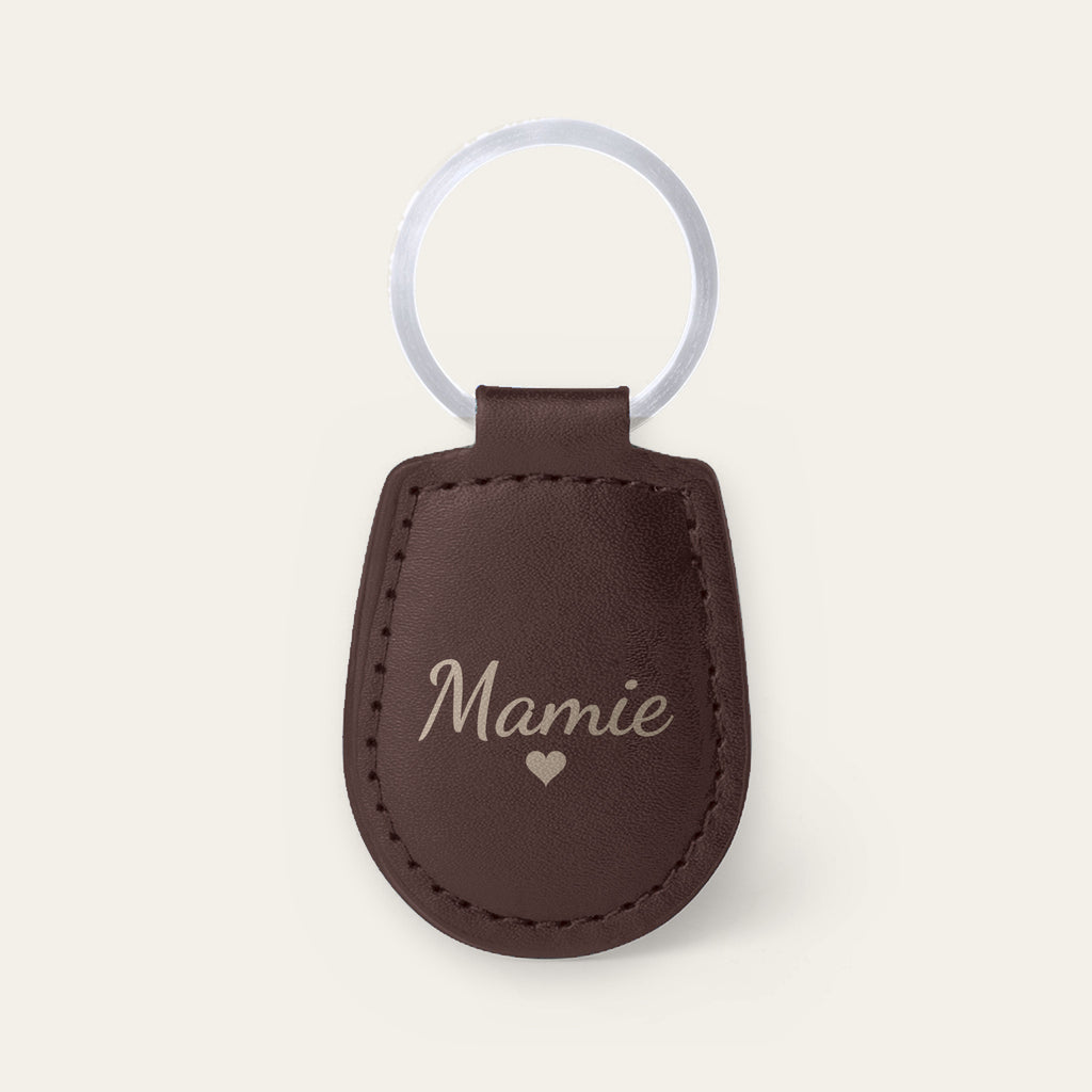 Porte-clés mamie personnalisé, gravé — Chocolat — gravure « Mamie »