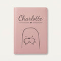 Protège carnet de santé bébé personnalisé – Morse — Rose dragée — gravure « Charlotte »