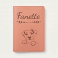 Protège carnet de santé chien personnalisé – Parson Russell terrier — Terracotta — Flèche — gravure « Fanette »
