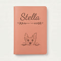 Protège carnet de santé chien personnalisé – Terrier australien — Terracotta — Flèche — gravure « Stella »